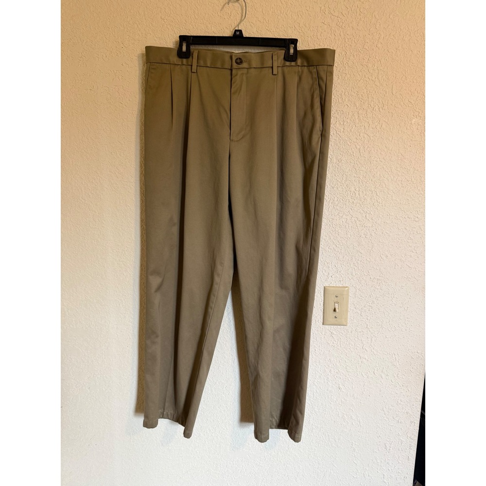 Dockers Signature Khaki D3 Classic Fit Pleated Pants Men 36x30 Dark Khaki Cotton - Picture 10 of 11